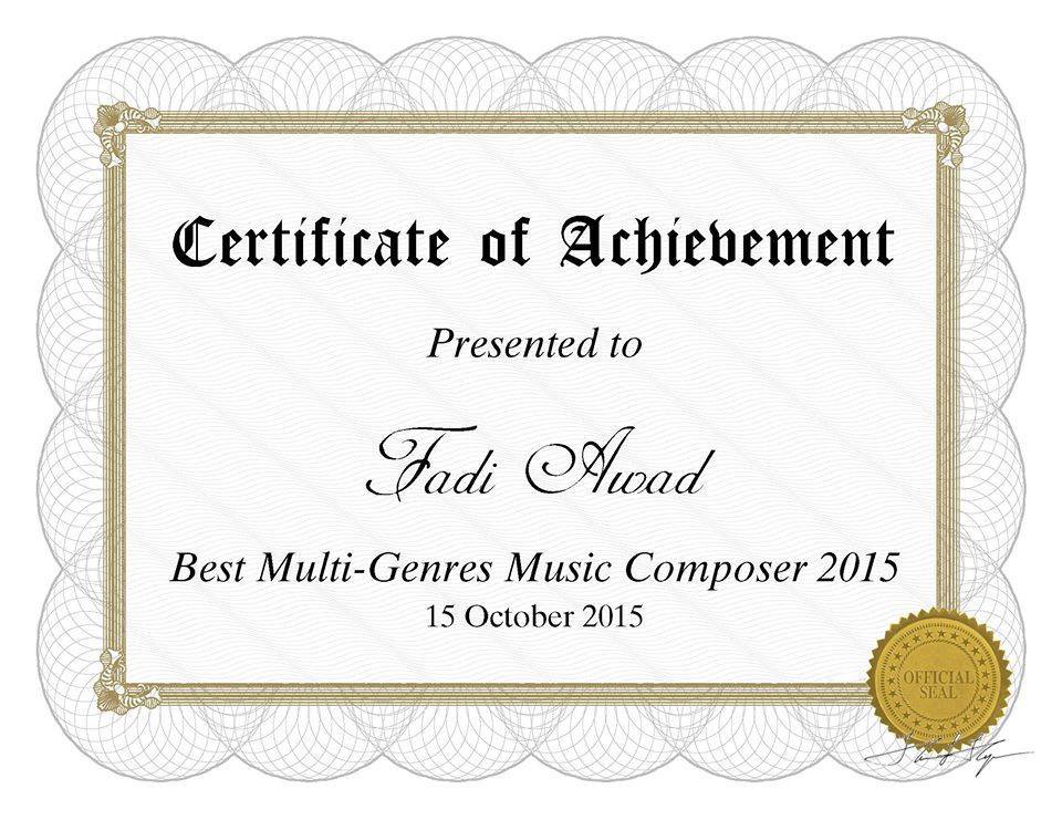 Multi Genres Music Composer Award Winner